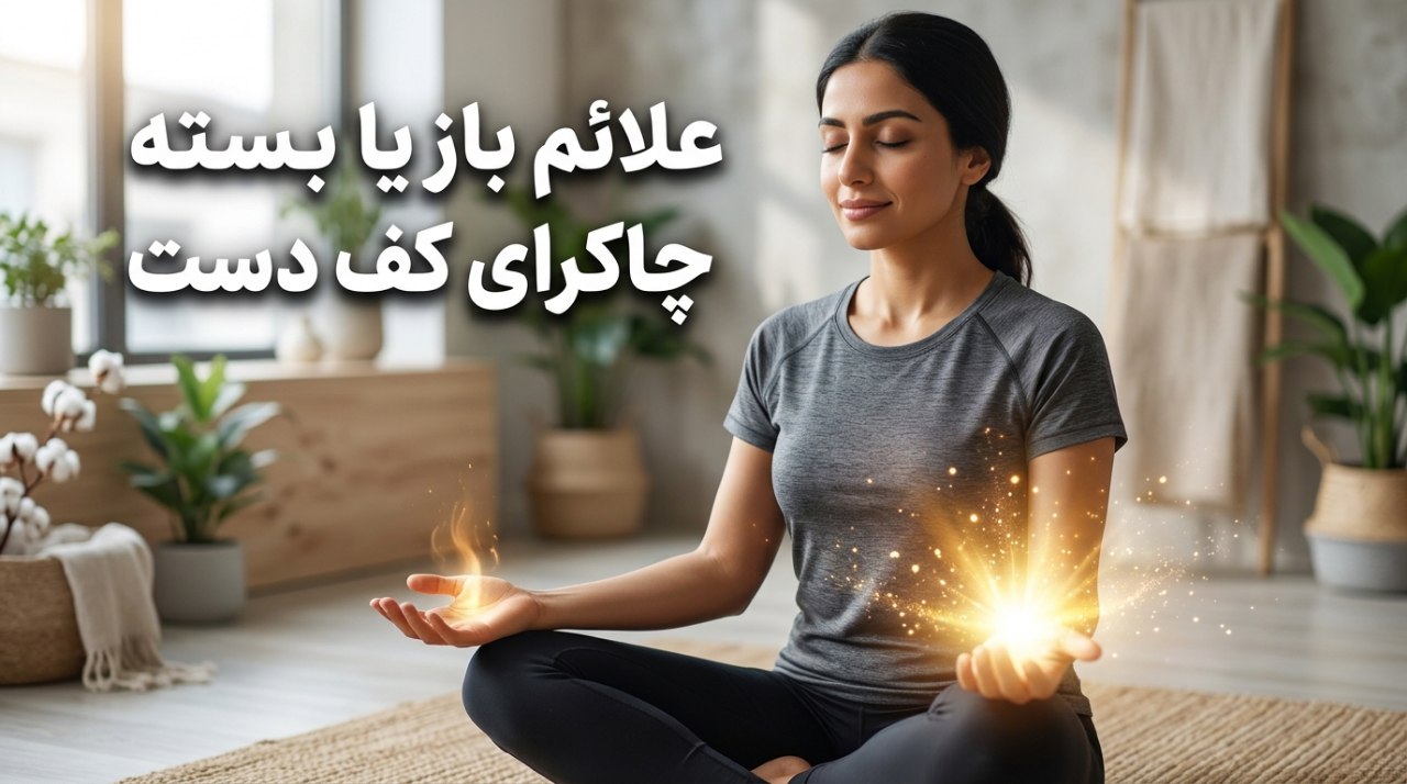 علائم باز یا بسته بودن چاکرای کف دست